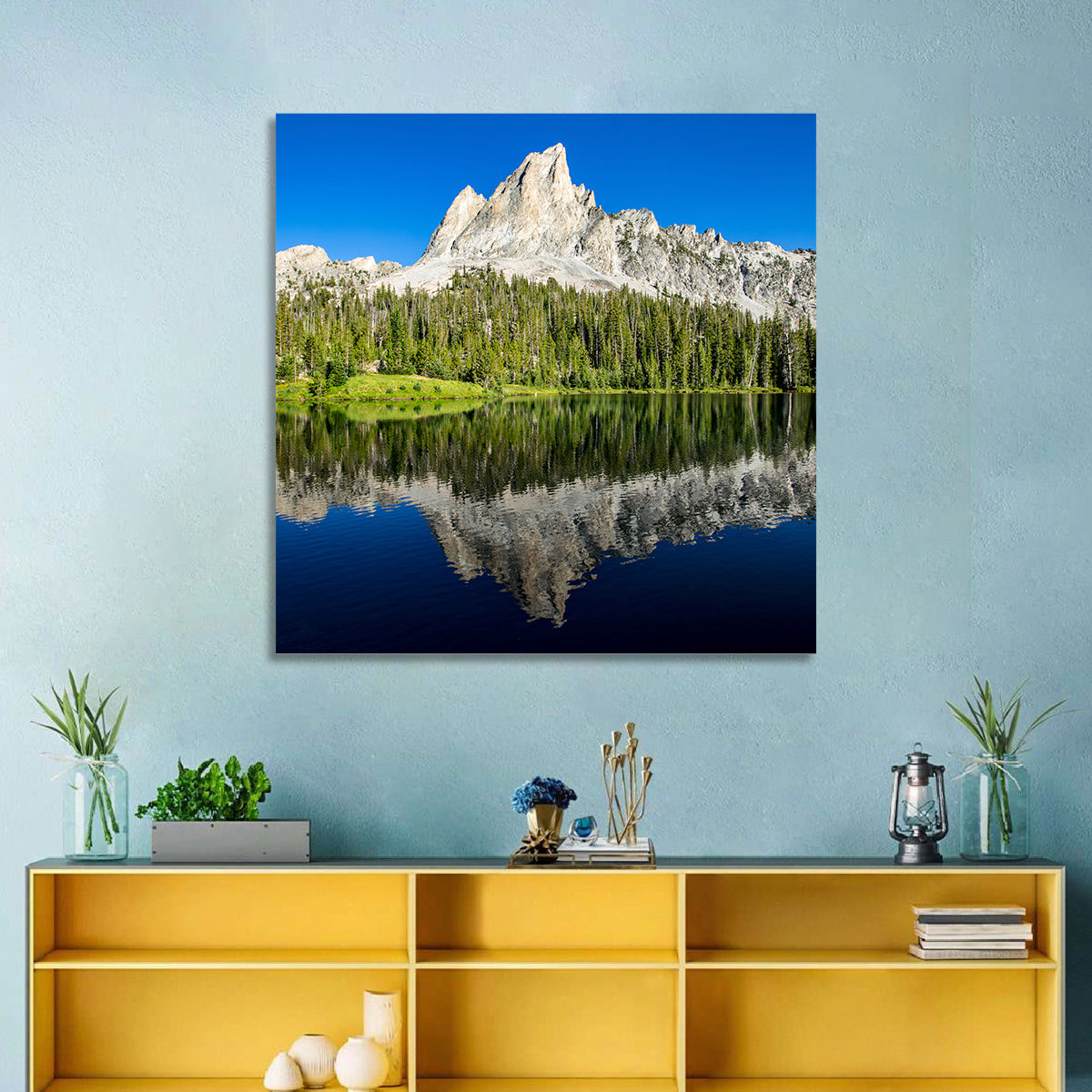 Sawtooth Peaks at Alice Lake Wall Art