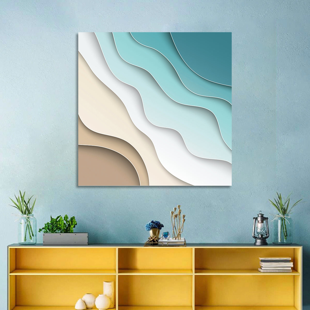 Aerial Beach Layers Wall Art