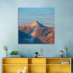 Ještěd Summit at Golden Hour Wall Art