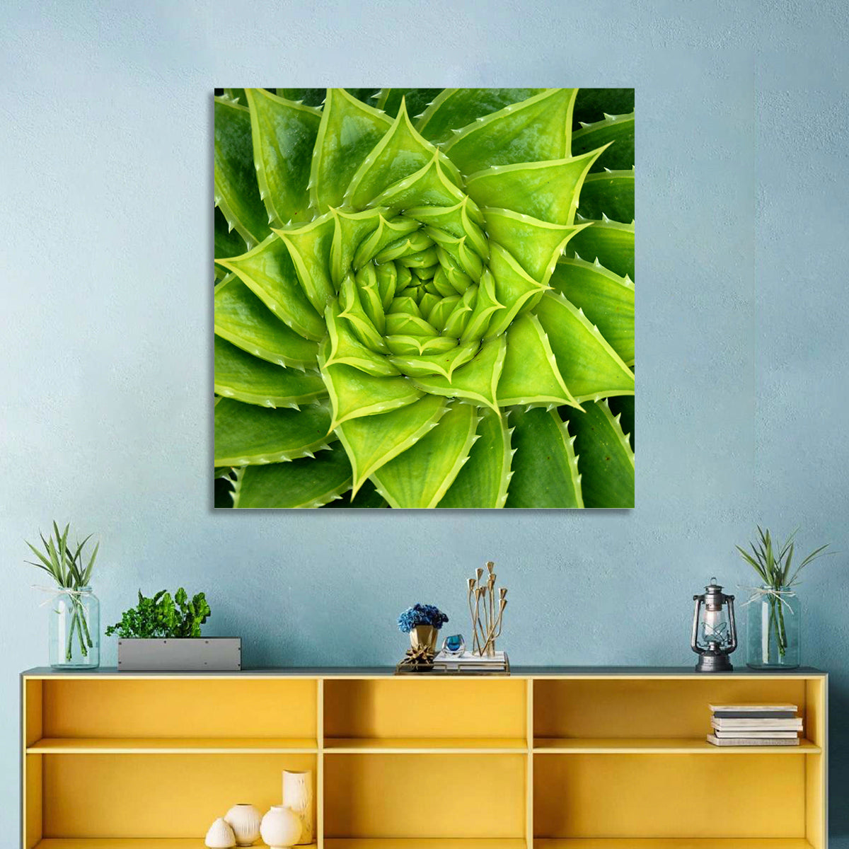 Spiral Aloe Succulent Wall Art