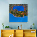 Autumn Forest Lake Wall Art