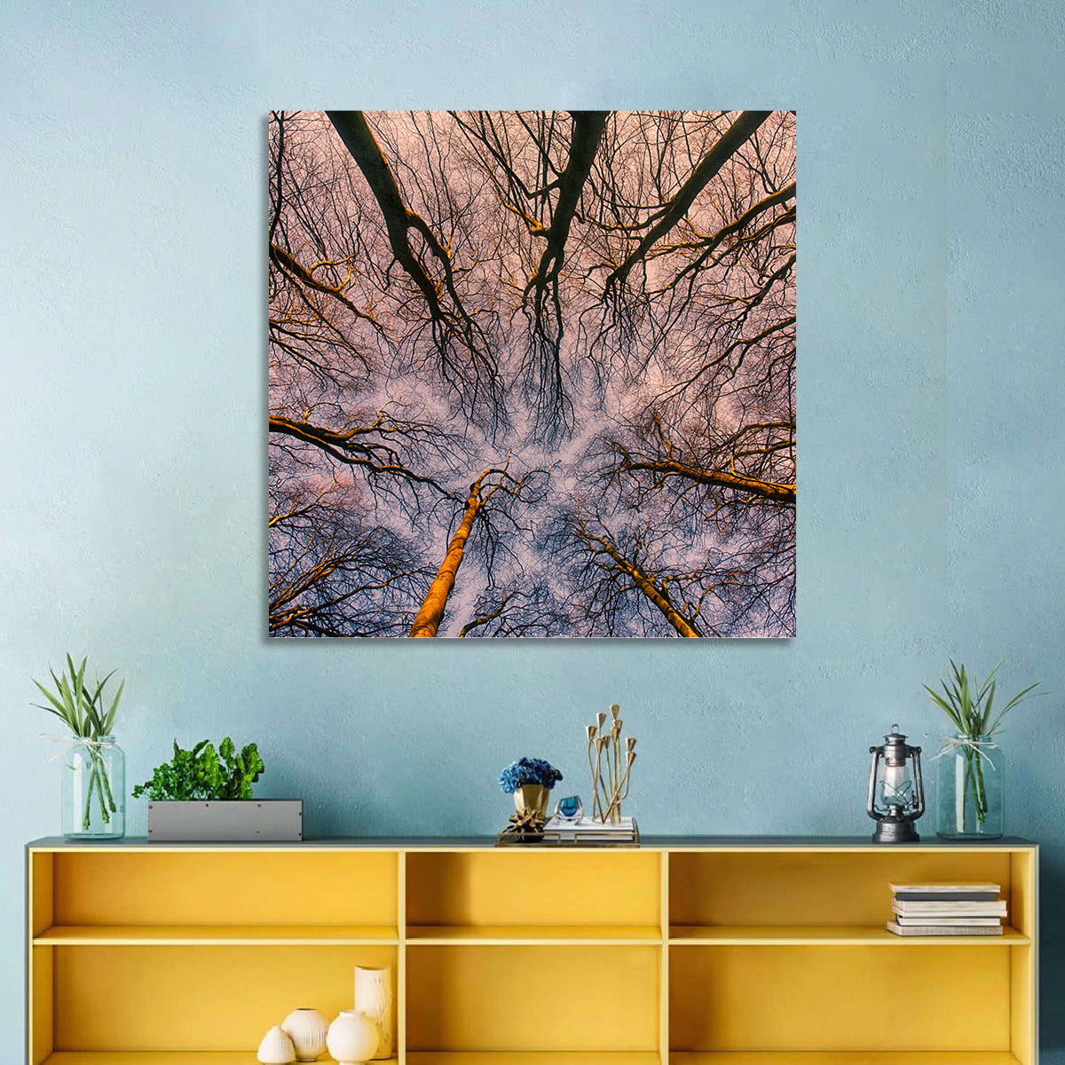 Misty Forest Abstract Wall Art