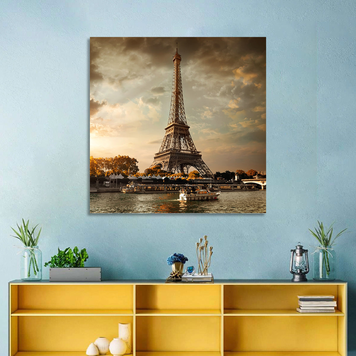 Eiffel Tower at Sunset Wall Art