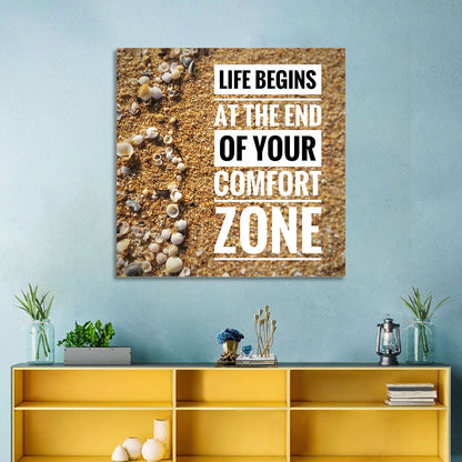 Life Begins at the End Quote Wall Art