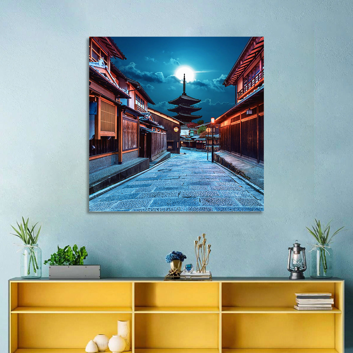 Moonlit Sannen Zaka Kyoto Wall Art