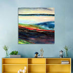 Moody Horizon Stripe Abstract Landscape Wall Art