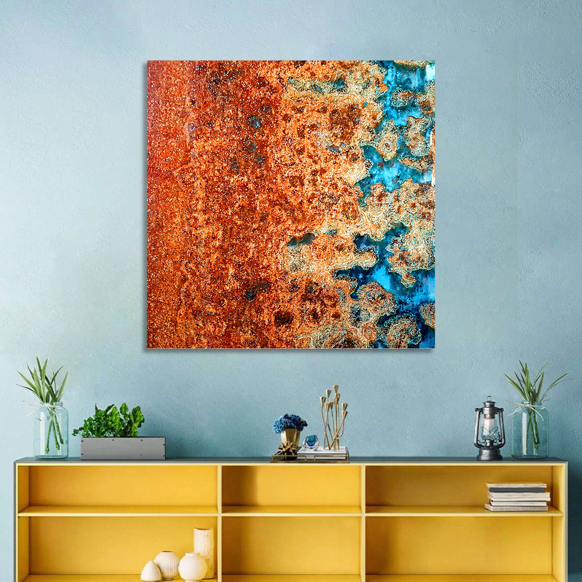 Rust Steel Abstract Pattern Wall Art