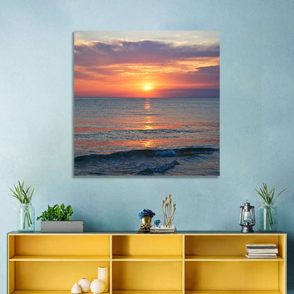 Lake Michigan Sunset Reflection Wall Art