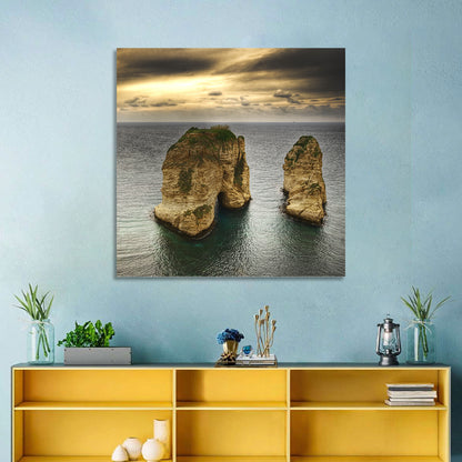 Pigeon Rocks, Raouché Wall Art