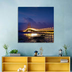 Suramadu Bridge at Dusk Wall Art