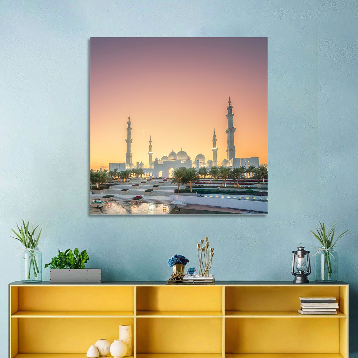 Sheikh Zayed Grand Mosque at Sunset Wall Art