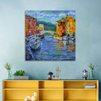 Port Grimaud Canal Scene Wall Art