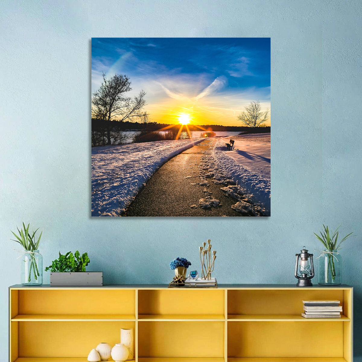 Lake Zorinsky Winter Sunrise Wall Art