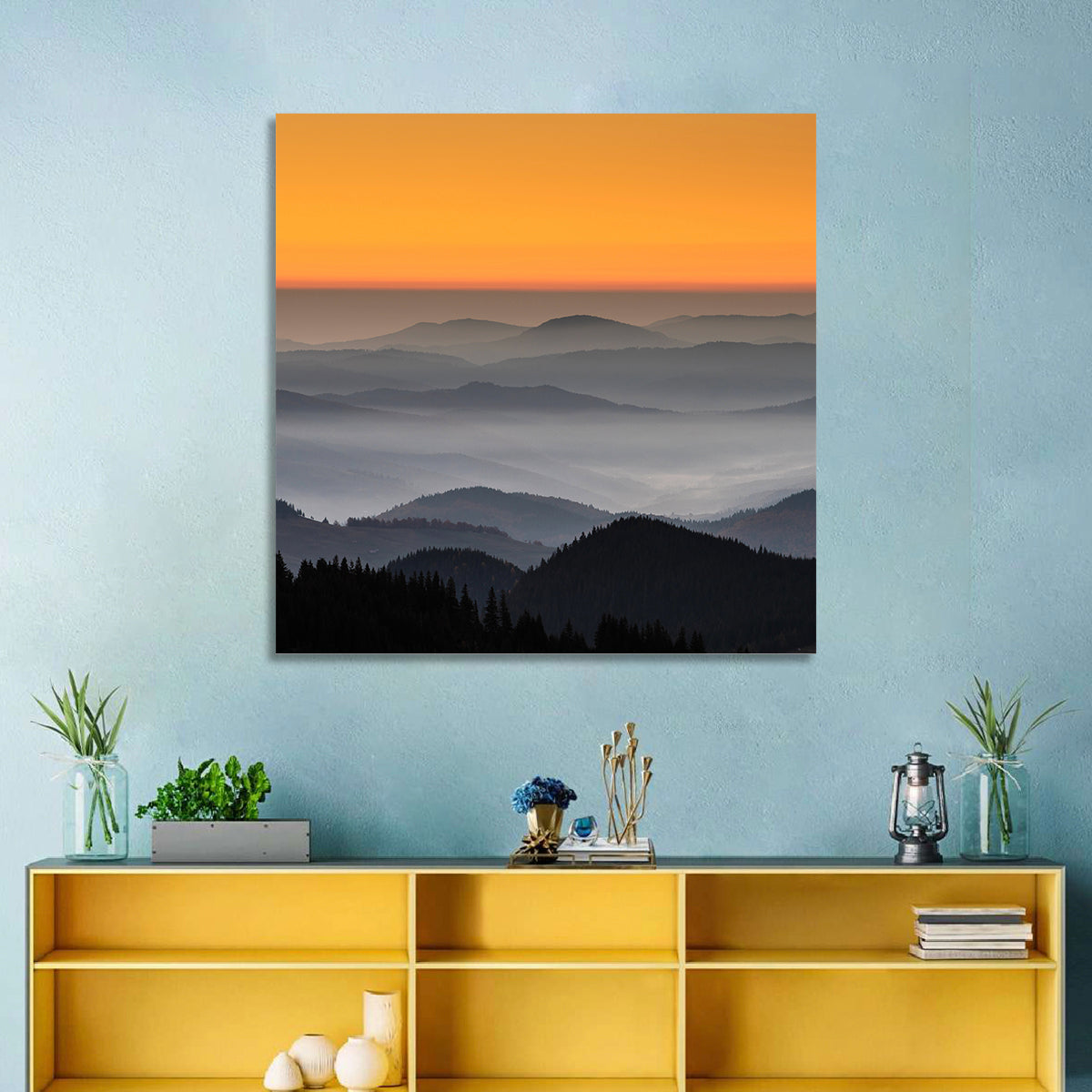 Rarau Mountains Sunrise Wall Art