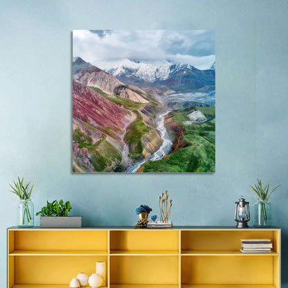 Mount Lenin Glacial Valley Wall Art