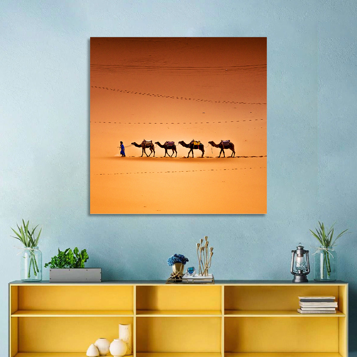 Camels In Sahara Desert Wall Art