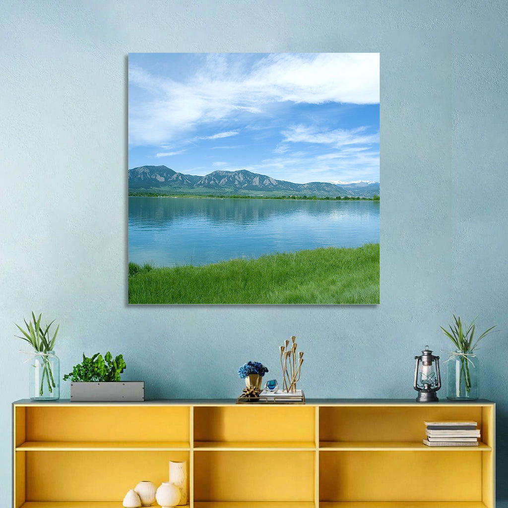 Boulder Reservoir and Flatirons Wall Art
