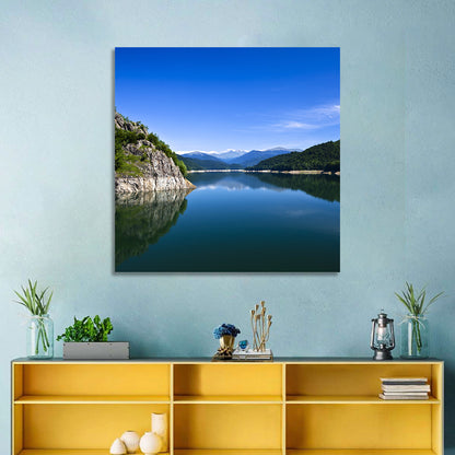 Calm Mountain Lake Reflection Wall Art