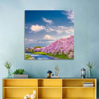 Mount Fuji Cherry Blossoms Wall Art