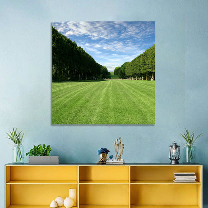 Tree-lined Manicured Lawn Wall Art