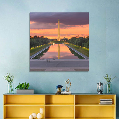 Washington Monument at Dusk Wall Art