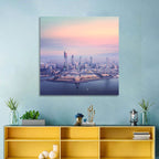 Kuwait City Twilight Skyline Wall Art