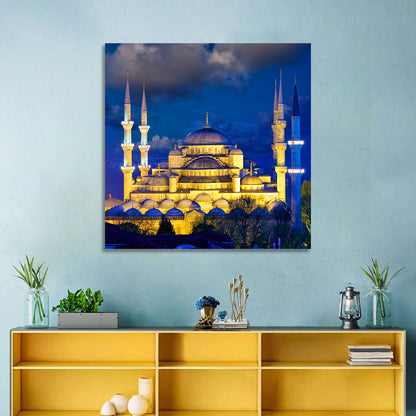 Sultanahmet Camii at Twilight Wall Art