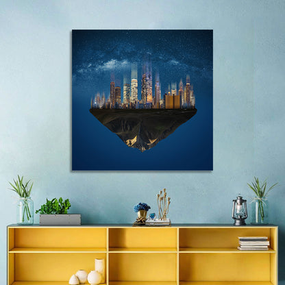 Floating City Island Wall Art