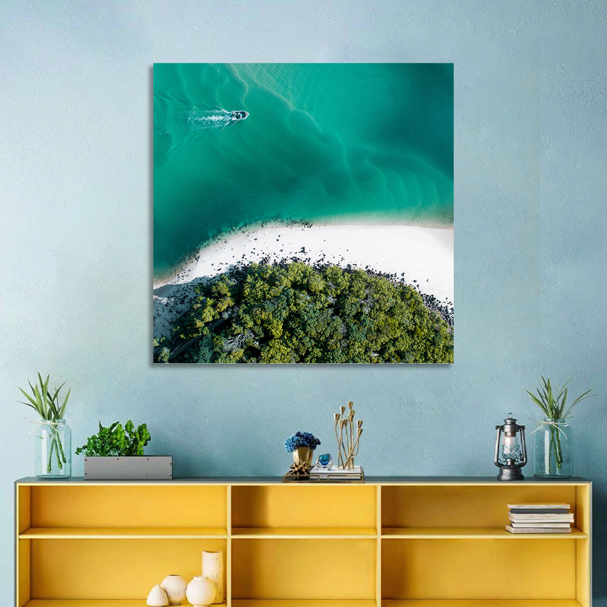 Clam Beach Aerial View Wall Art