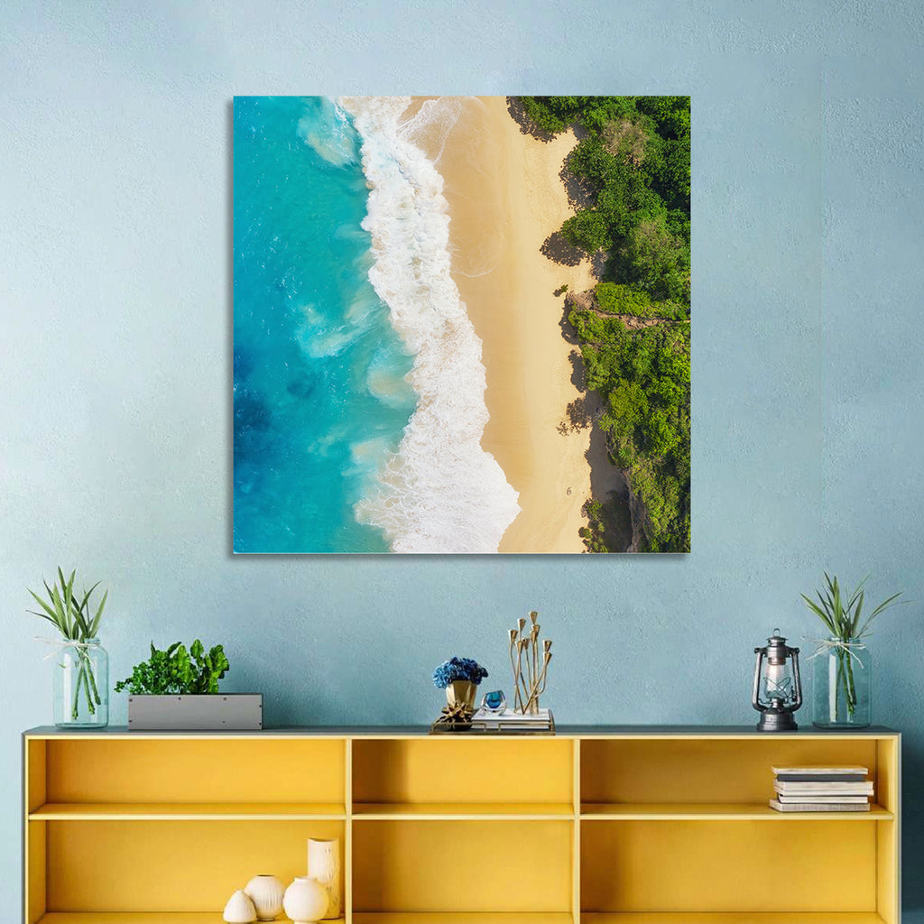 Aerial Turquoise Beach View Wall Art