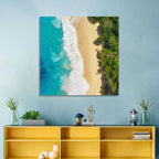 Aerial Turquoise Beach View Wall Art