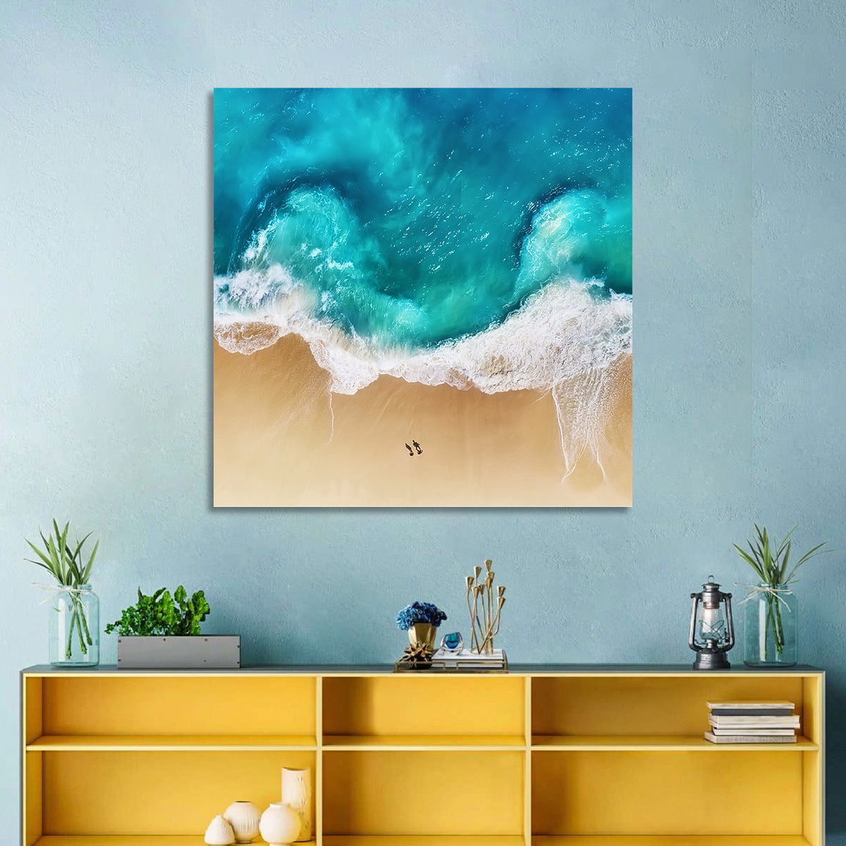 Turquoise Beach Aerial Wall Art