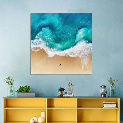 Turquoise Beach Aerial Wall Art