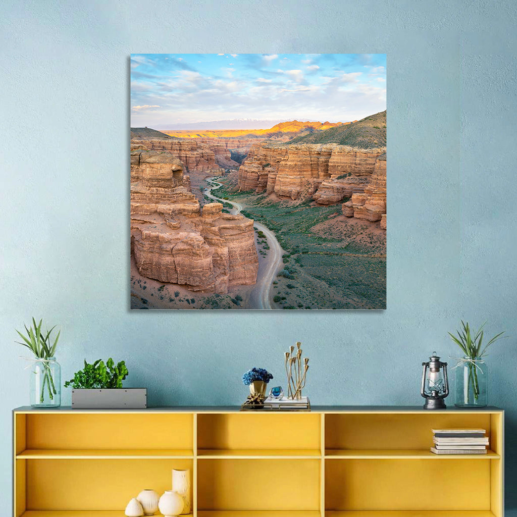 Charyn Canyon at Golden Hour Wall Art