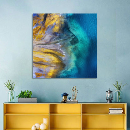Golden Coast Abstract Wall Art