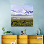 Icelandic Snow and Moss Landscape Wall Art