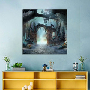 Enchanted Foggy Forest Wall Art