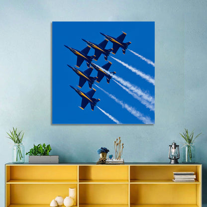 Blue Angels Delta Formation Flyover Wall Art
