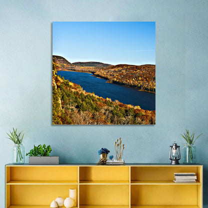 Lake of the Clouds Golden Hour Wall Art