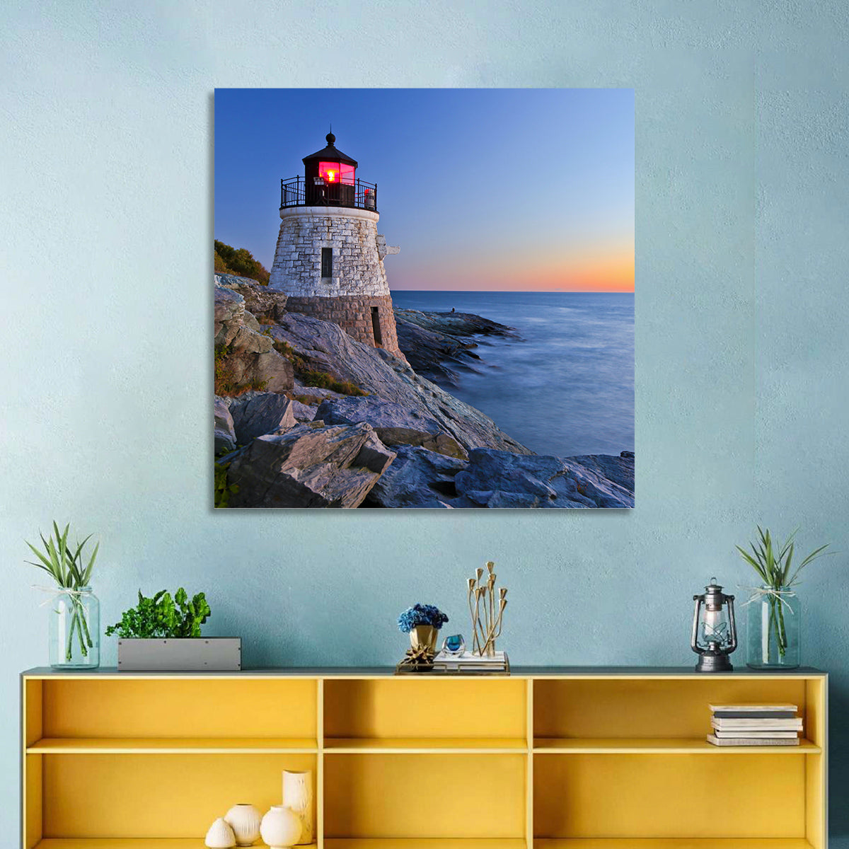 Castle Hill Lighthouse at Dusk Wall Art