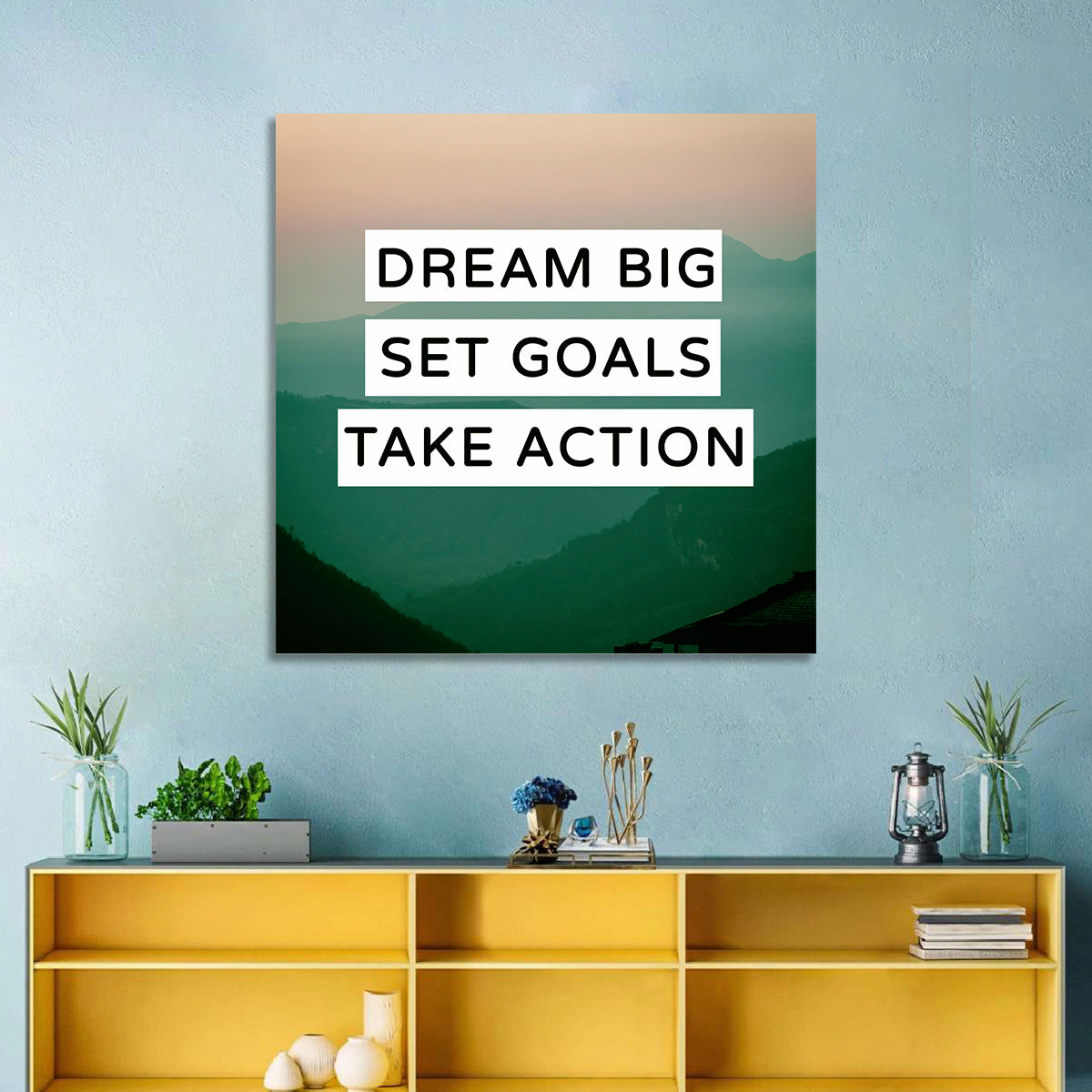 Dream Big Set Goals Wall Art