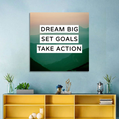 Dream Big Set Goals Wall Art