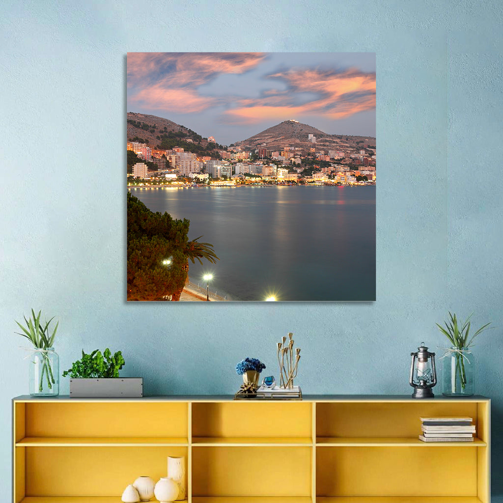 Sarandë Bay at Dusk Wall Art