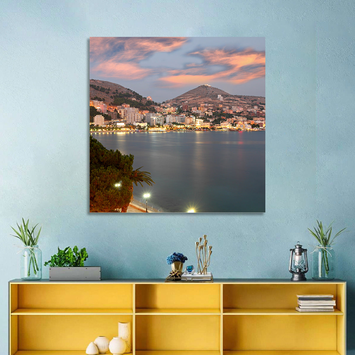 Sarandë Bay at Dusk Wall Art