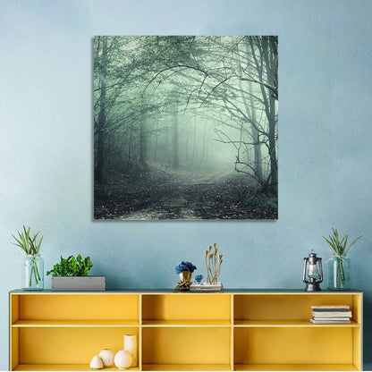 Misty Forest Path Wall Art