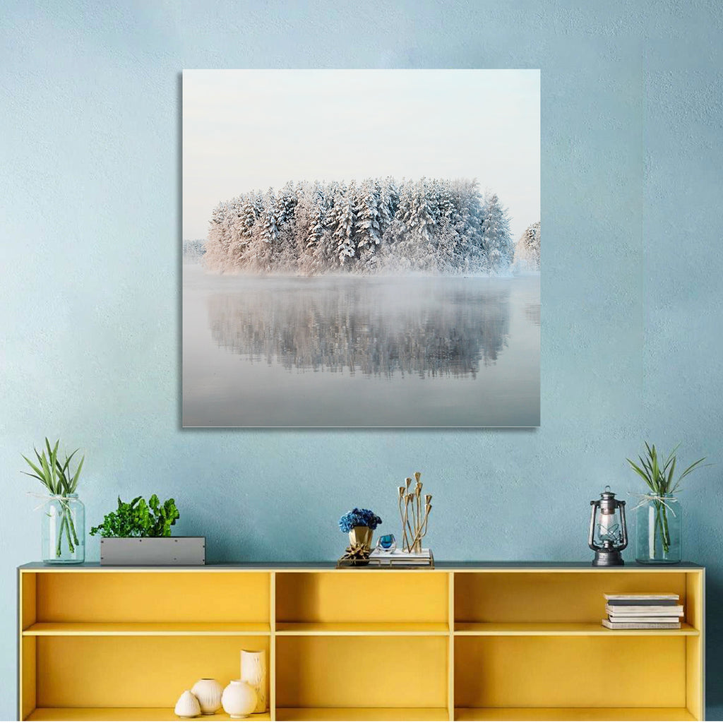 Misty Karelia Lake Wall Art
