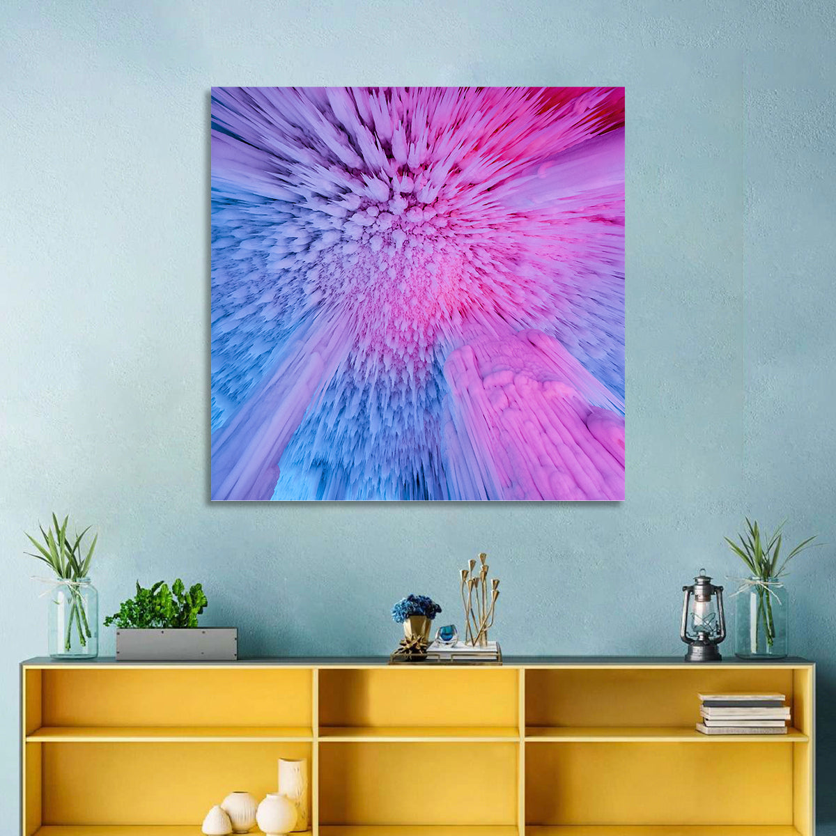 Ethereal Ice Cave Icicles Wall Art