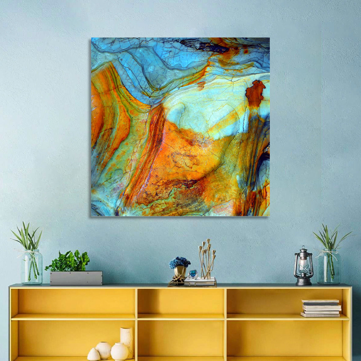 Agate-inspired Rock Pattern Wall Art