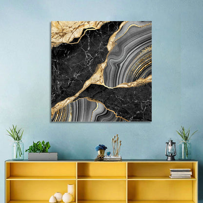 Gold River Abstract Wall Art