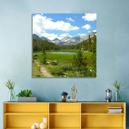 Sierra Nevada Trail to Snow Capped Peaks Wall Art